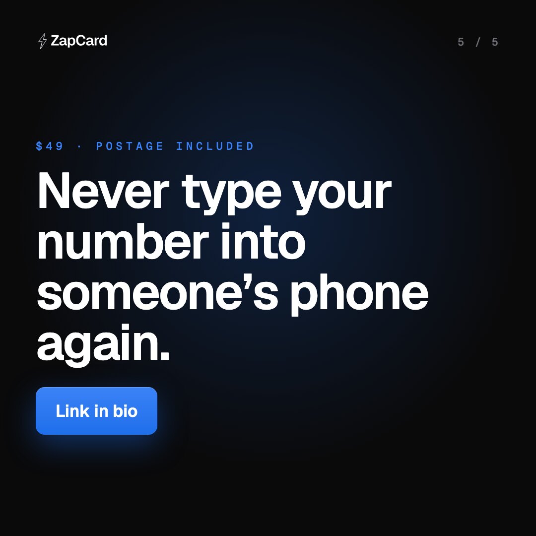 Carousel: the three steps of a ZapCard tap